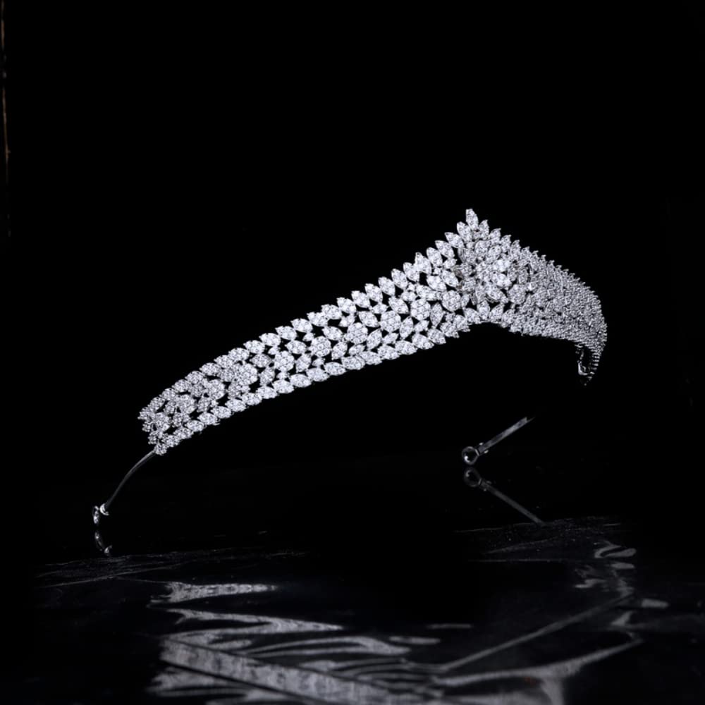 Tiaras de boda con circonita cúbica para novia, pequeñas y dulces de 16 cumpleaños, graduación, reina, coronas, concursos, coronas para 15 años, quinceañeras 2023, accesorios para el cabello de plata