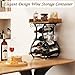 X-cosrack Wine Rack with Wine Glass Holder, Mini Countertop Wine Storage Rack with Tabletop Small Wine Cabinet for Home Bar Kitchen Living Room