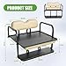 10L0L Golf Cart Rear Flip Folding Back Seat Kit for EZGO TXT Freedom 1995-Up, Deluxe Rear Seat Assembly Roof Support with Cargo Net Leather Cushion and Back Cushion Set