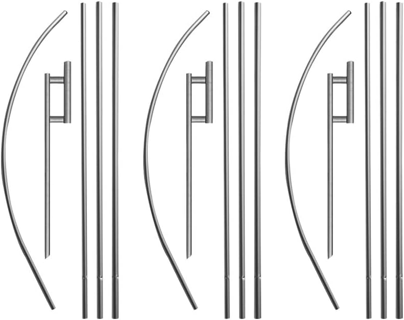 Three Pack of Red Sale Advertising Feather Flag Kits Package, Includes 3 Banner Flags, 3 Flag Poles, and 3 Ground Stakes - Image 3