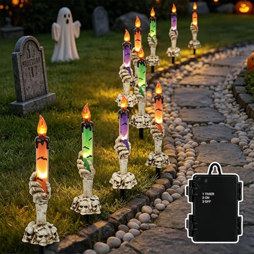 Decoraciones de Halloween LJLNION luces de exterior e interior para terrazas 2
