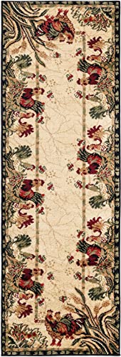 Image of Unique Loom Barnyard Collection Area Rug - Farm (2' x 6' 1 inch Runner, Cream / Black)