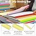PATIKIL 30Pcs Binding Bars, 10x10mm Binding Bars Slide Grip 70 Sheets Capacity A4 Size Report Binder Presentation Binder for Study Office Report Cover Resume, Transparent Yellow