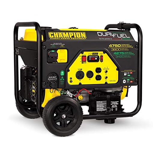 Champion Power Equipment 76533 4750/3800-Watt Dual Fuel RV Ready Portable Generator with Electric Start