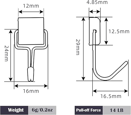 Miniatura 3 de 10 ganchos magnéticos pequeños, imanes súper fuertes de 14 libras con ganchos para colgar, crucero, refrigerador, refrigerador (plata-D0.630 in)