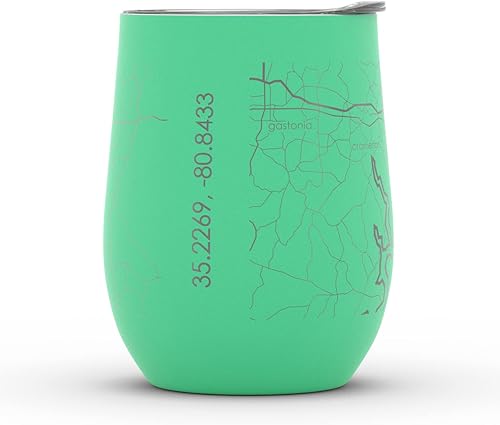 Vista 170 de Well Told Lexington Kentucky Map - Vaso de vino aislado con grabado de mapa de Kentucky, taza de acero inoxidable grabada (12 onzas, verde domingo)