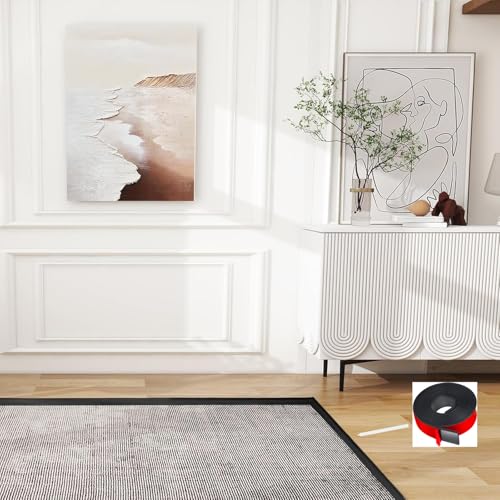 Gummistreifen selbstklebend,Vollgummi Gummiprofil,Neopren Gummimatte Gummiplatte, für DIY-Dichtungen, Abdeckung, Bodenbeläge Schutz, Isolation, Anti-Vibration, Anti-Rutsch,50mm,1.5mm,300cm