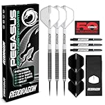 RED DRAGON Pegasus Professional 80% Tungsten Darts Set Available in Steel Tip 30g darts | Amazon Exclusive Dart Set with Flights, Stems (Shafts) and Case
