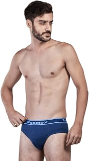Poomex® Men's Cotton Briefs - Pack of 3 (Assorted Colours) Price In India