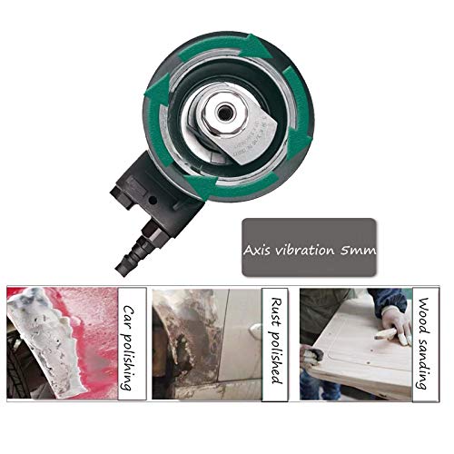 Professional Air Random Orbital Sander, Heavy Duty Dual Action Pneumatic Palm Sander (6 Inch, Red) #TOP6