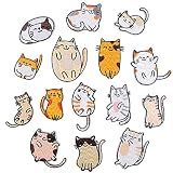 Embroidery Patches,Cute Cat Iron On DIY Decorative Applique Stickers for Clothing Jeans Bag Jackets