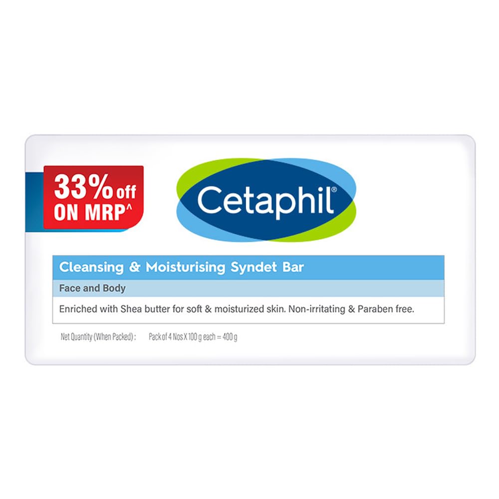 Cetaphil Cleansing Moisturizing Syndet Bar 4x100gm