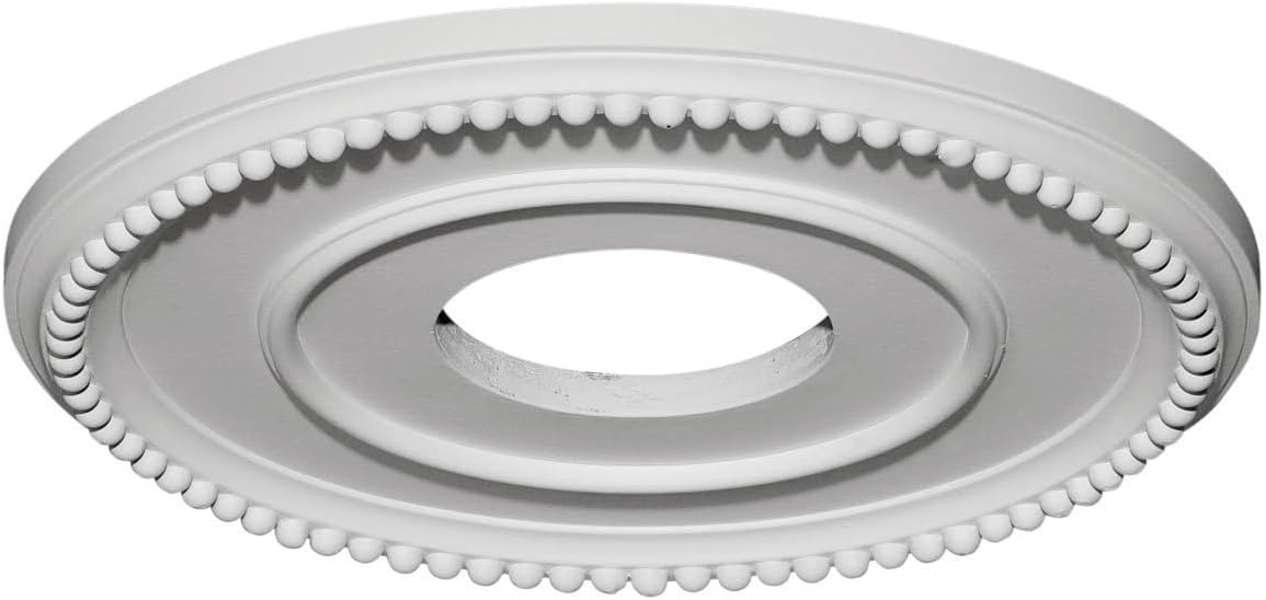 Ekena Millwork CM12BR Bradford Ceiling Medallion, 12 1/2"OD x 3 7/8"ID x 3/4"P (Fits Canopies up to 6 5/8"), Primed