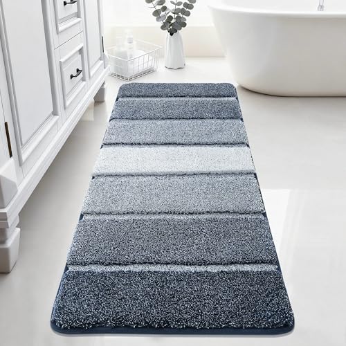 Cosy Homeer COSY HOMEER Bathroom Rugs 59x20,Ultra Soft Absorbent Bath Mat,Dark Blue