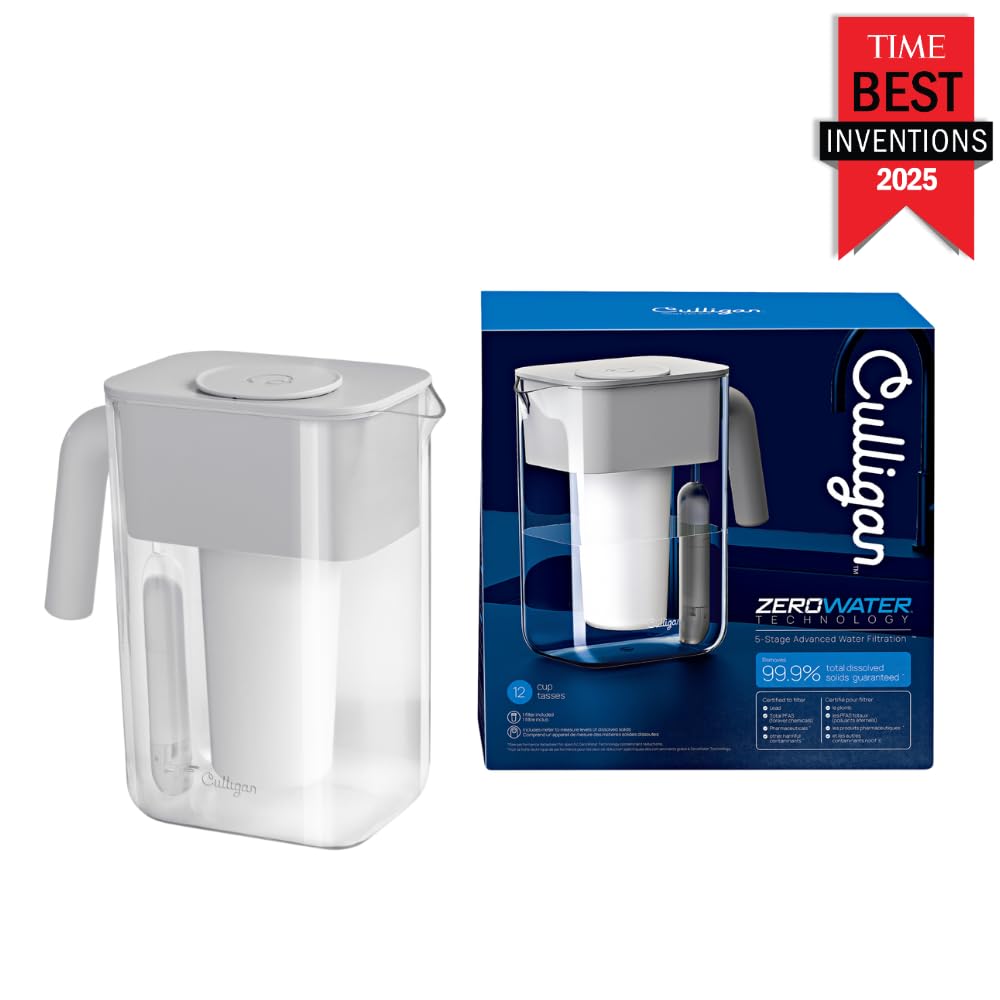 Culligan Lot De 3 Filtres à Eau ZeroWater 5 Étapes - Certifié IAPMO Réduit Plomb, PFAS, Mercure, Fluorure - Eau Pure Et Savoureuse
