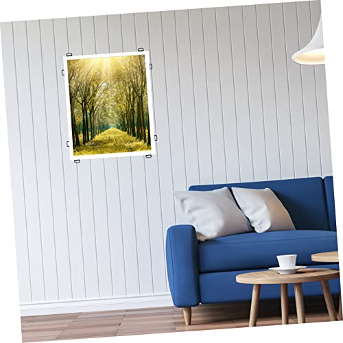 Image of Homoyoyo 100pcs Picture Frame Hangers Picture Hanging Kit for Artwork Easy to Install Wall Hooks for Decor Strong and Sturdy Design for Use