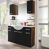 [page_title]-Pharao24 Hängender Badblock in Schwarz Walnuss Made in Germany