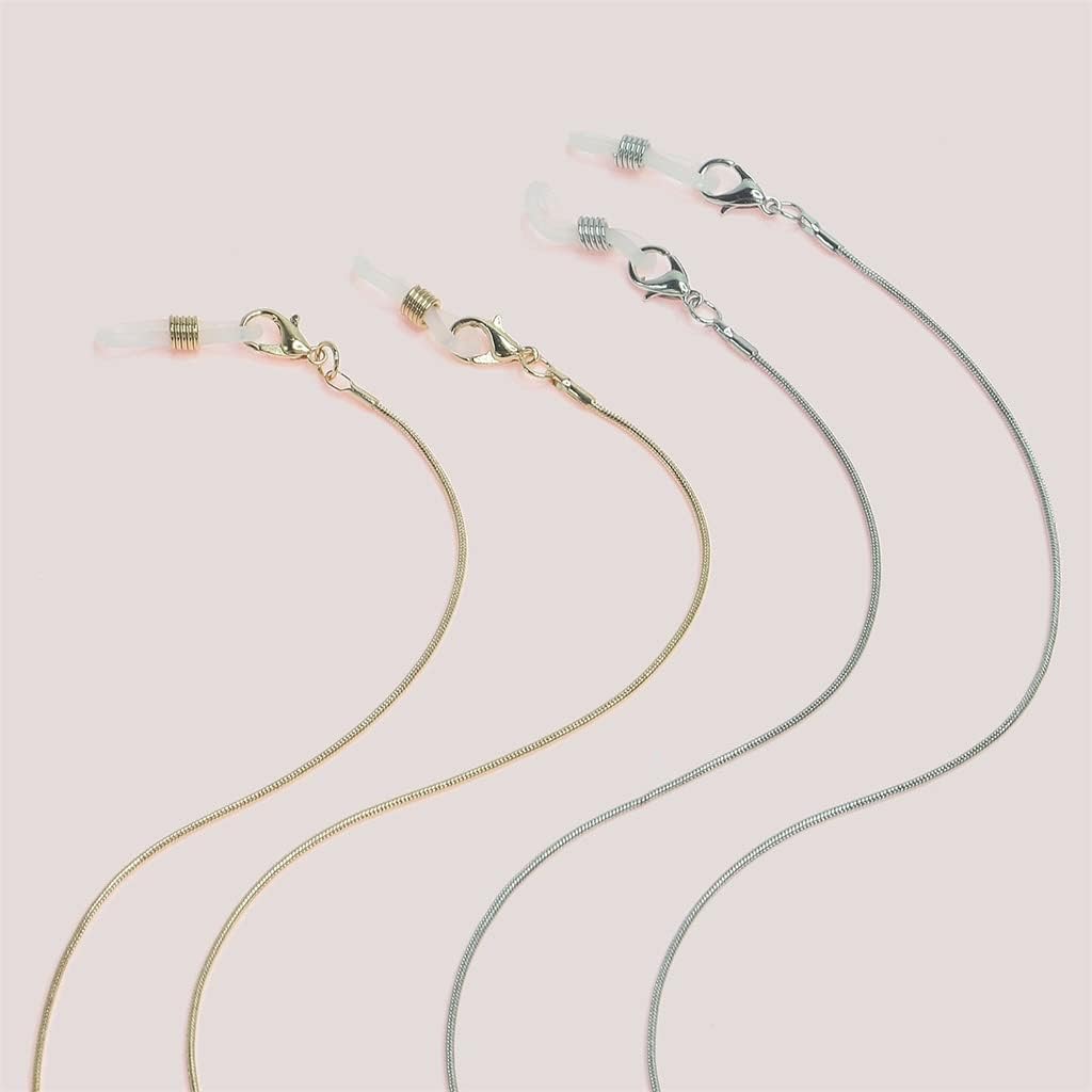 Eyeglass Chain Gold Silver Thick Rope Two-Piece Set