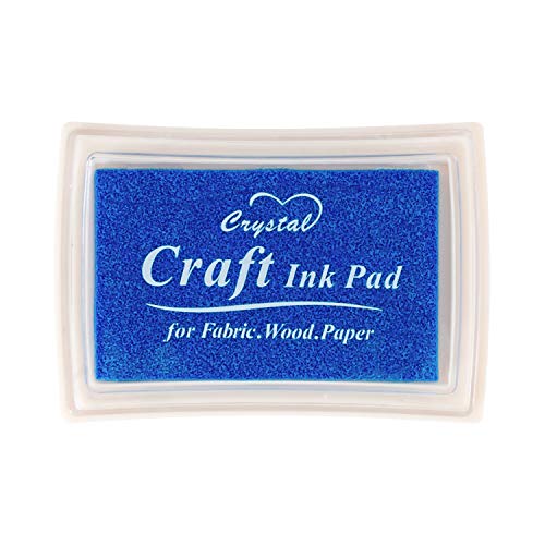 Dark Blue Ink Pad Finger Washable Kids Stamp Ink Pad for Rubber Stamps Paper Scrapbooking