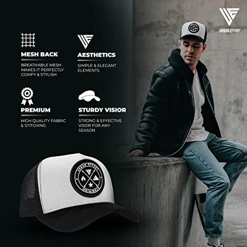 Image of Urban Effort Trucker Hat for Men - Mesh Back Baseball Cap, 5 Panel Snapback Hats for Men and Women
