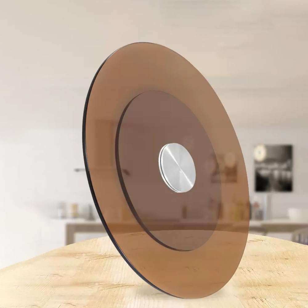 Gramofon, 61 cm, 71 cm, obrotowa taca do serwowania ze szkła hartowanego, płyta obrotowa o 360°, idealna na spotkania rodzinne, bankiety, wesela