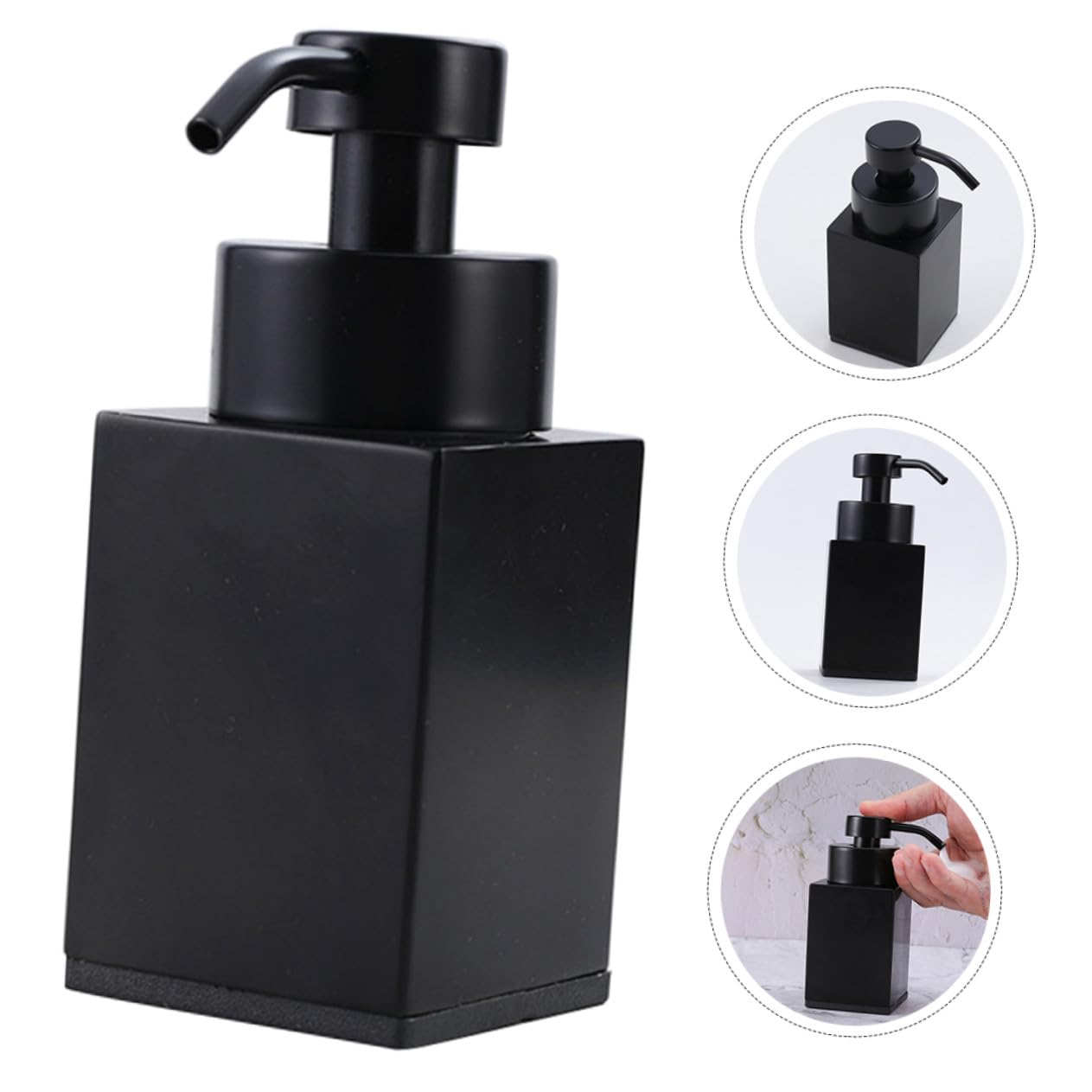 Dispensador de Jabón Líquido de Acero Inoxidable Botella Dosificadora Portátil para Manos Champú y Loción Diseño Moderno y Resistente para Baño y Viaje