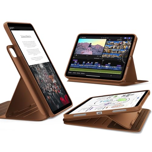 Coque iPad Air 13 pouces pivotante et magnétique ESR Shift marron