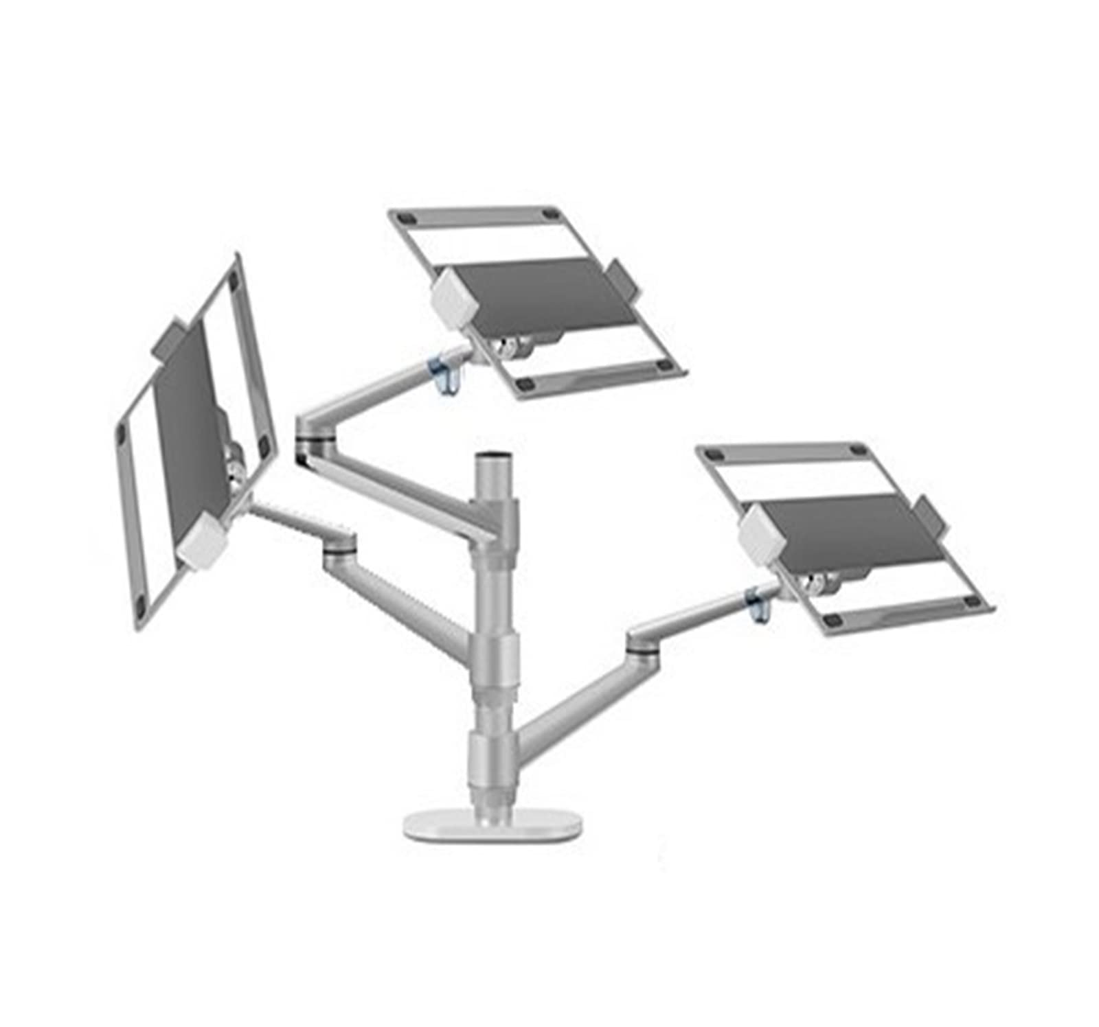 Cfwwsaq Nero Monitor Arm, Aluminum Height Adjustable Desktop Triple Mount Arm For 10-17 Inch Laptop Stand(Nero)