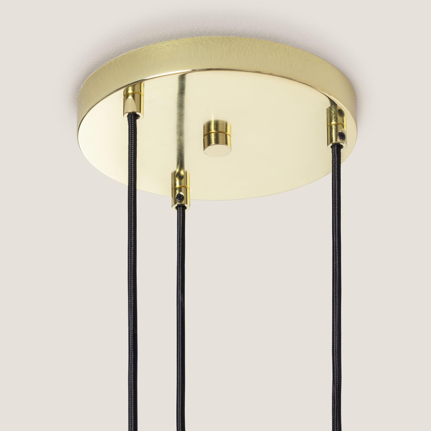 LEDKIA Lámpara Colgante Metal y Cristal Tri Baudelaire Verde | Diseño Vintage Elegante | Compatible con Bombillas E14 | Ideal para Salón; Dormitorio; Oficina