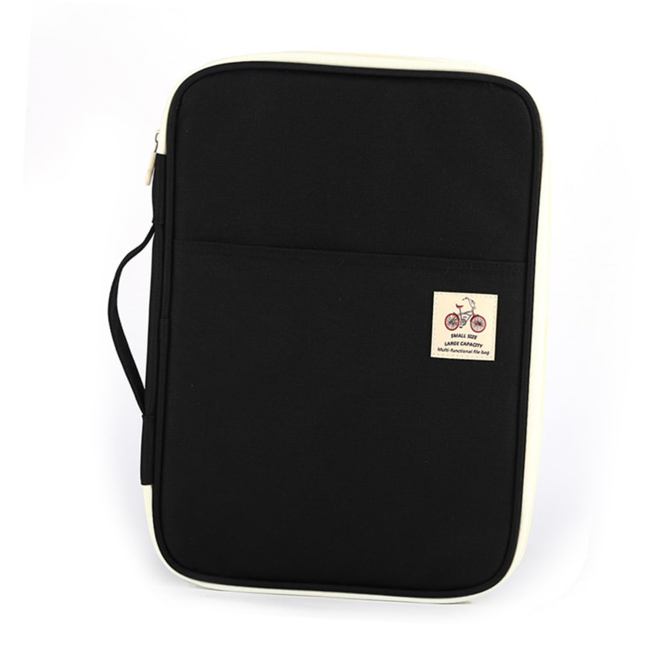 Borsa Portadocumenti A4 Cerniera, Oxford Nero, Organizer
