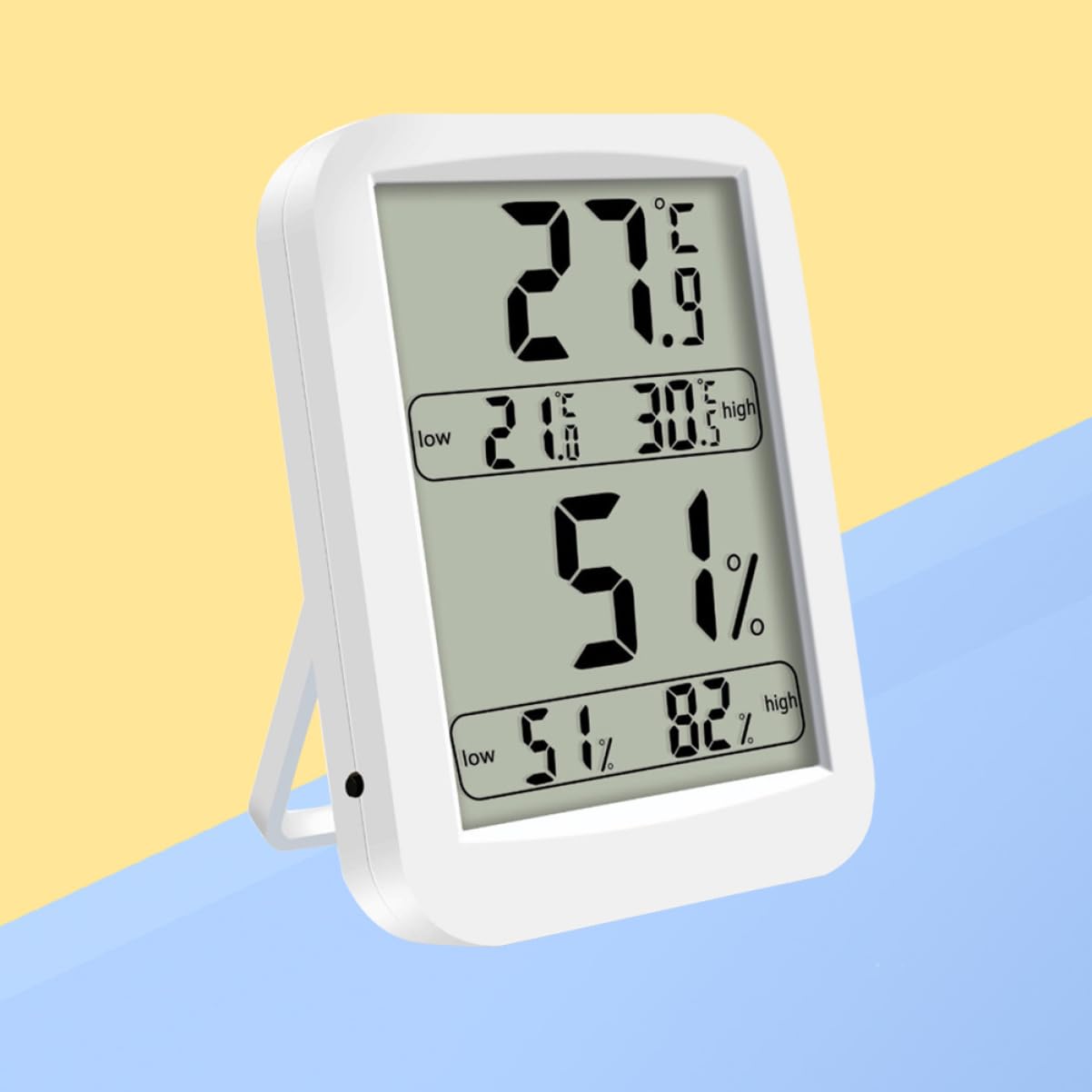 Hygromètre Domestique Numérique à Écran Large Haute Précision en Abs Léger pour Chambre Bébé et Bureau Intérieur