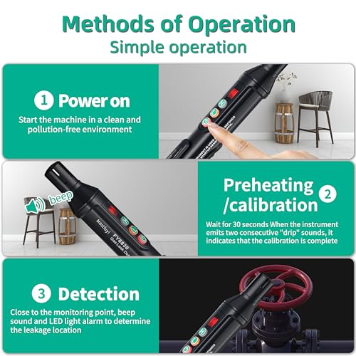 Mastfuyi Gas Leak Detector, Portable Natural Gas Detector with Audible & Visual Alarm, Handheld Natural & Propane Sniffer to Locate Combustible Gas Leak Detector for Methane, Propane, LNG, LPG - Thumbnail 2