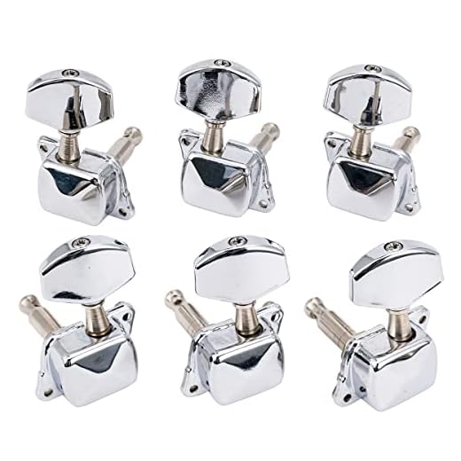 Musiclily Pro 3+3 Guitar Semi Closed Tuners Machine Heads Tuning Pegs Keys Set for Electric or Acoustic Guitar,Chrome