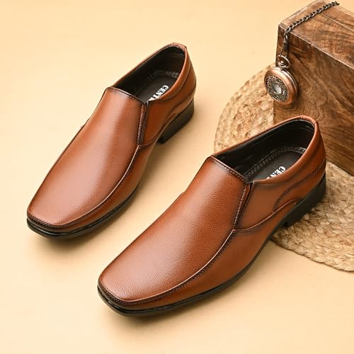 Image of Centrino Men's Formal Shoe | Cushioned Insole Comfortable Shoes | Trendy & Classic Design | Durable TPR Sole Footwear (8113)