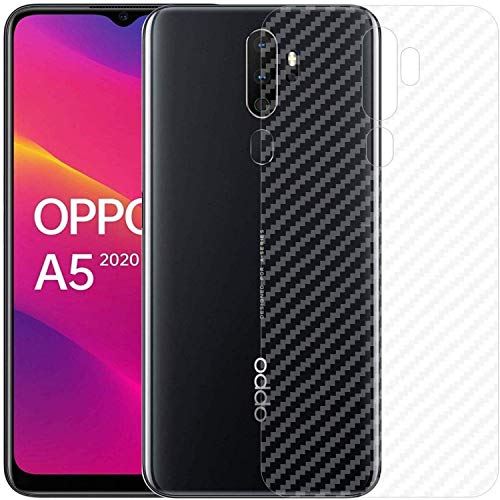Image of Compatible with Oppo A5 (2020) Back Screen Protective Film Carbon Fiber Skin Transparent Screen Guard Sticker