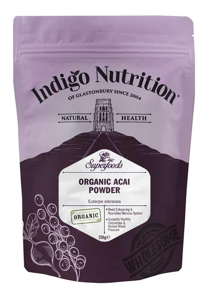 Indigo Herbs Poudre de Baies d'Açaï Bio 250g | Freeze-Dried |