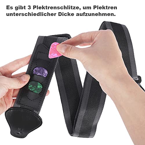 Sangle de Guitare, Sangle Guitare Réglables avec extrémités en cuir, avec 10 Médiators, 1 Bouton de Sangle, 2 Bouton… - Les Beatles, Paul McCartney, John Lennon, RIngo Starr, George Harrison Sangle de Guitare, Sangle Guitare Réglables avec extrémités en cuir, avec 10 Médiators, 1 Bouton de Sangle, 2 Bouton… – Image 6