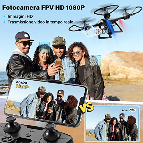 Maetot Drone con Telecamera, Drone 1080P HD FPV