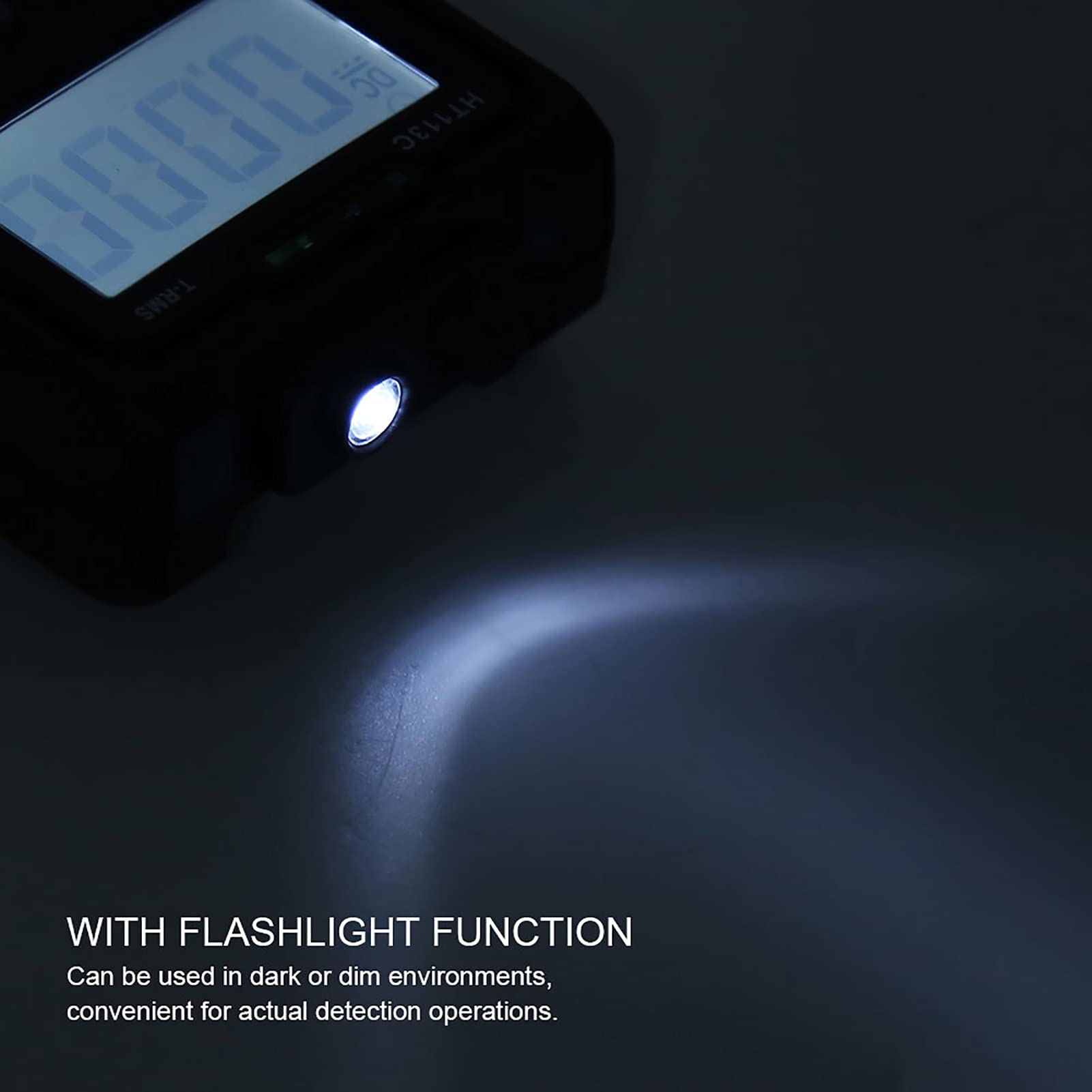 Tester di portata automatica multimetro digitale con display a LED per elettricisti (HT113C)