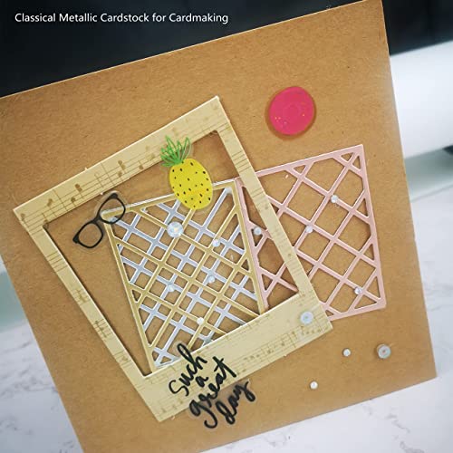 Metallic Foil Card Stock 8.25X11.65 Inches 92Lb 250Gsm 5 Assorted Color Metallic Cardstock Paper Gold Silver Bronze Rose Gold Black 10 Sheets For Card Making, Holiday Decor (Classic Metallic) #TOP3