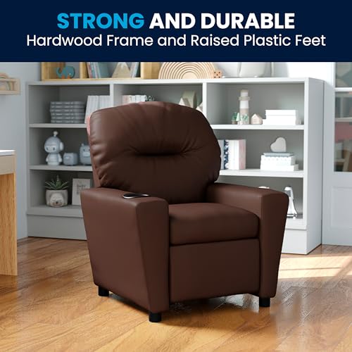Flash Furniture Kids LeatherSoft Recliner Brown