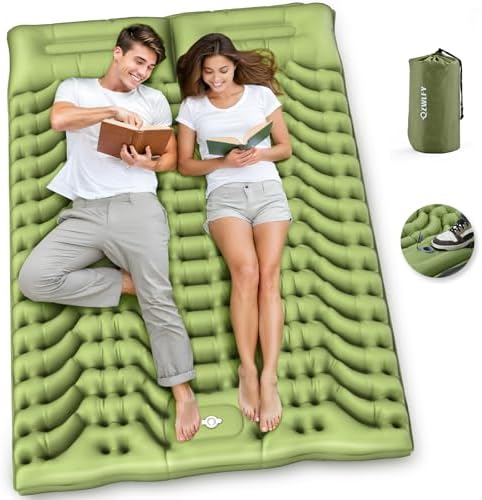 JTYX Double/Single Sleeping Bag for Adults Camping, 2 Person Waterproof Cotton