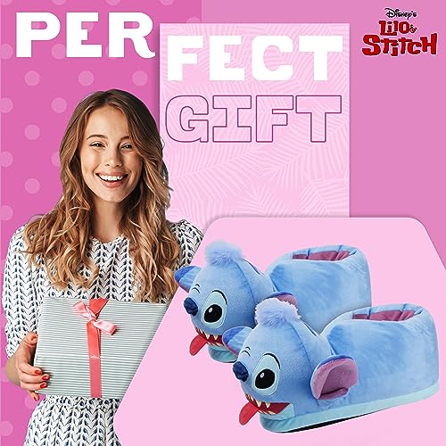 Image of Disney Stitch 3D Plush Slippers for Women Teens Eeyore Baby Yoda Soft Cozy Fleece Non Slip House Shoes Gifts for Women