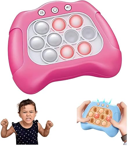Handheld Game Toy for Kids Age 6-12, Sensory Fidget Toys for Kids 8-12, Birthday Gifts for 6 7 8 9 Year Old Girls & Boys & Teens -Dark(Pink)