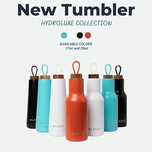 Miniatura 5 de Hydroluxe Botella de agua de 20 onzas, ecológica, sin BPA, acero inoxidable con recubrimiento en polvo 188, tecnología de aislamiento frío 24 horas,