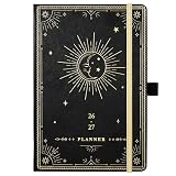 Planner 2026-2027 - Academic Planner 2026-2027, July 2026 - June 2027, 5.75" x 8.25", 2026-27 Weekly and Monthly Planner, Faux Leather planner 26-27 with Back Pocket & 40 Notes Pages - Moon