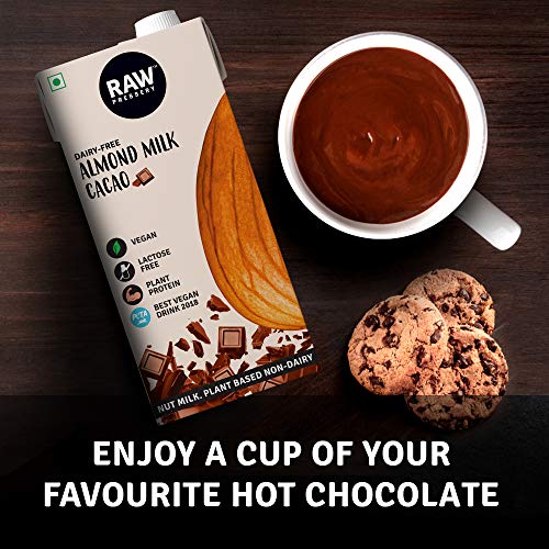 Image of Raw Pressery Almond Beverage Cacao (2 x 1000ML) 100% Lactose-Free, Plant Protein