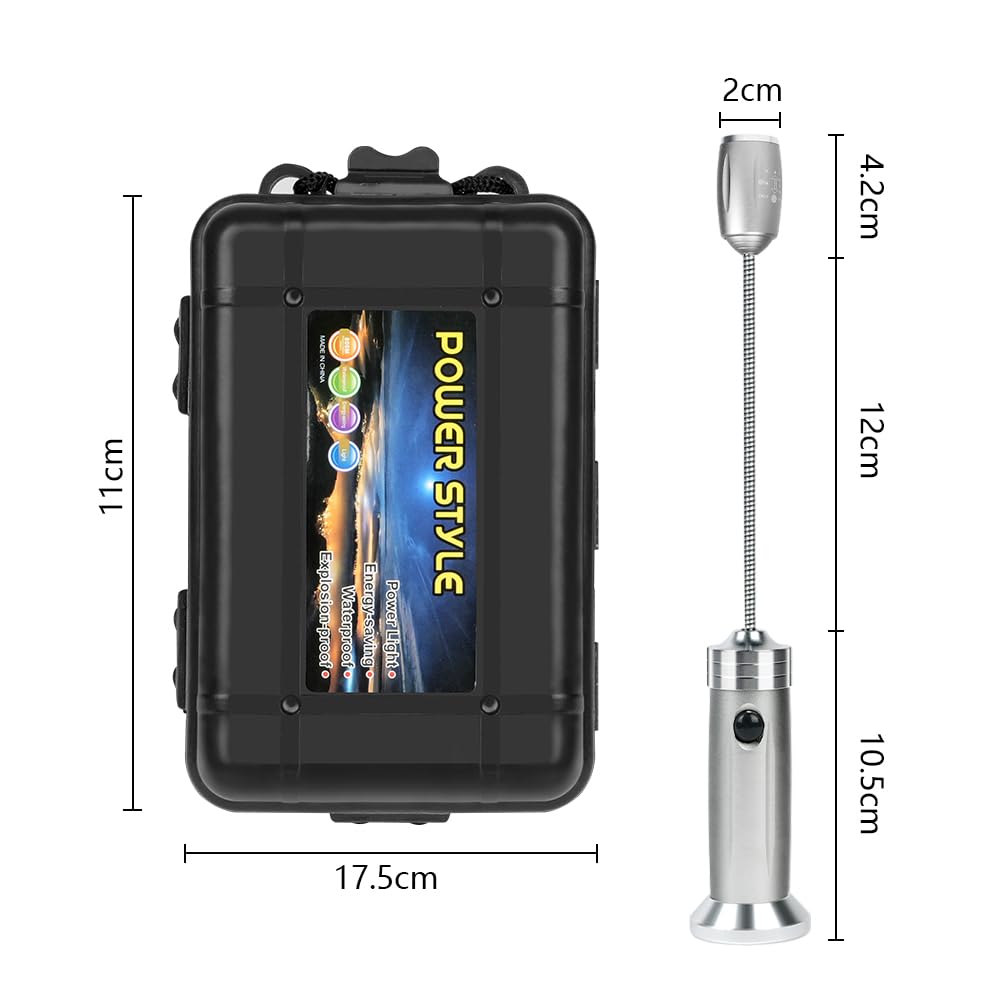 2PCS Luz de Parrilla, Luz de Parrilla Accesorios Barbacoa, LED Luz de Parrilla Magnética, con Caja de Almacenamiento, para Parrilla, Camping, Taller, Garaje（Modelo Telescópico）