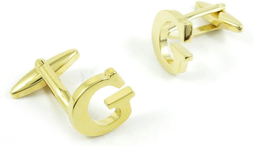 Cufflinks Cuff Links Fashion Mens Boys Jewelry Wedding Party Favors Gift 115YO0 Golden Letter G