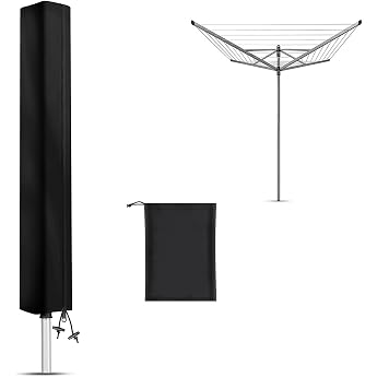 Cover for Leifheit Rotary Airer Protective Cover Cover for Leifheit Rotary Airer with Zip 420D Oxford Waterproof Windproof 180 x 18 x 18 cm